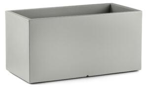 Cassetta rettangolare per fiori LOTO Dimensioni 40x80x h 40 cm -peso 7 kg interno ed Esterno colore Argento