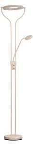 FISCHER & HONSEL Lampada da terra con luce lettura Davos, dimmerabile, Crema / Ambra, Soggiorno / Sala da pranzo, Metallo, Lampada LED da terra