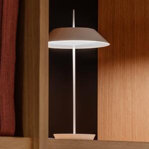 Vibia Mayfair Mini LED da tavolo, accu, bianco