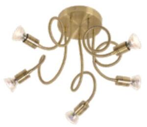 Plafoniera classica illuminando frida pl5 gu10 led metallo orientabile - Illuminando