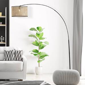 Brilliant Piantana ad arco Wiley con rattan