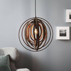 Trio Lighting Lampada a sospensione Boolan - paralume marrone