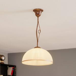 Lamkur Lampada a sospensione Roma, dimmerabile, Bianco / Opale, Soggiorno / Sala da pranzo, Metallo, Antico, Lampada a sospensione