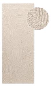 Passatoia colore naturale chiaro in lana tessuta a mano 80x200 cm Calmio – Hanse Home