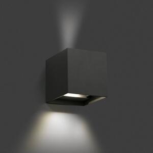 FARO BARCELONA Applique da esterni a LED Olan, grigia scura