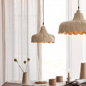 PR Home lampada a sospensione Wells Small, beige/oro, Ø 24 cm, spina