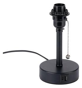 Brilagi - Lampada da tavolo con porta USB TABLON 1xE27/25W/230V nera
