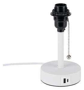 Brilagi - Lampada da tavolo con porta USB TABLON 1xE27/25W/230V bianca