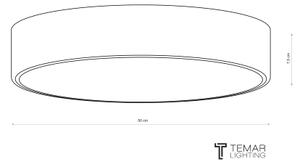 Brilagi - Plafoniera CLARE 4xE27/40W/230V diam. 50 cm marrone