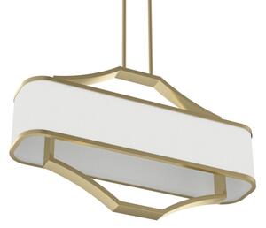 Open Design OR84856 - Lampadario a stelo GERDO OVALE 6xE14/12W/230V ottone/bianco