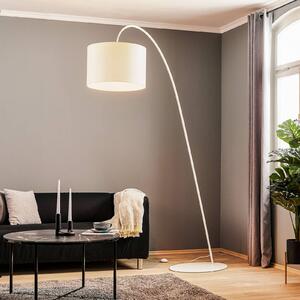 Nowodvorski Lighting Lampada ad arco Alice con paralume bianco