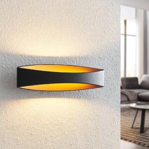 Arcchio Applique da parete a LED Jelle, Nero, Soggiorno / Sala da pranzo, Alluminio, Moderno, Applique a LED