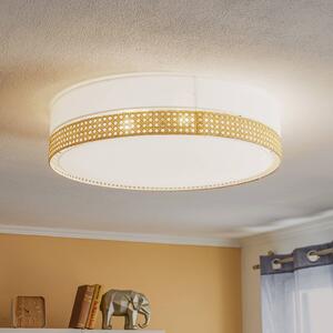 TK Lighting Plafoniera Paglia bianco/rattan, Ø 60 cm