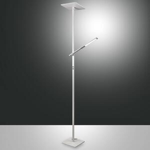 Fabas Luce Piantana LED Ideal con braccio di lettura, bianco