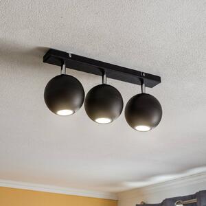 HELAM Faretto da soffitto Midnight nero a 3 luci