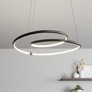 Lindby Lucy sospensione LED, 45cm, nero satinato