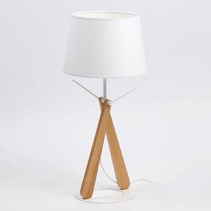 Aluminor Lampada da tavolo Zazou LT bianca / legno chiaro