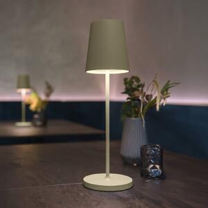 SLV Lampada ricaricabile a LED Vinolina Two, verde, alluminio, Ø 11 cm