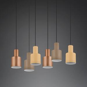 Trio Lighting Agudo lampada sospens. multicolore 6 luci sfalzata