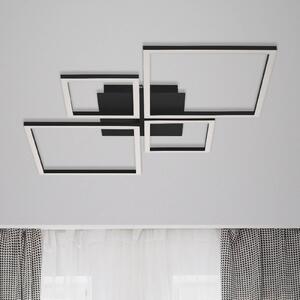 Briloner Plafoniera LED Frame, step dim, 4 luci nero