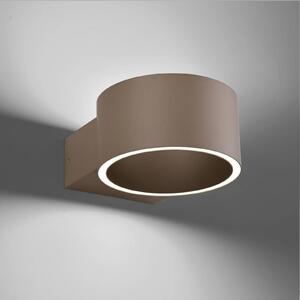 PURE Applique a LED Clipse, color bronzo, alluminio Ø 15 cm