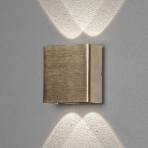 Konstsmide Applique LED da esterni Chieri, 4 luci di ottone