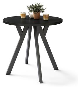 ALMO 80 Nero Opaco/gambe nere - TAVOLO ROTONDO CON GAMBE A Y LOFT/INDUSTRIALE PER CUCINA SOGGIORNO O SALA DA PRANZO
