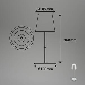 Briloner Lampada LED da tavolo 7508014 cromo opaco 2.700 K IP44 Touchdim