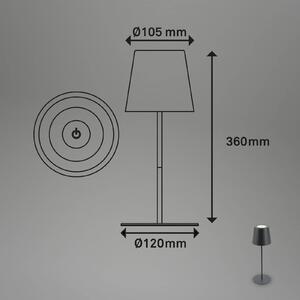 Briloner Lampada LED da tavolo 7508015, antracite 2.700 K IP44 Touchdim