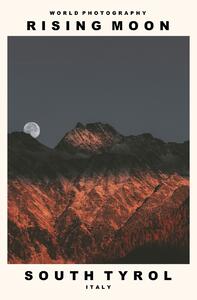 Fotografia artistica Rising Moon South Tyrol Italy, (30 x 40 cm)