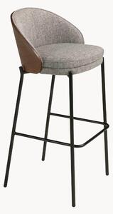Sgabelli da bar imbottiti con schienale in legno Archie 2 pz