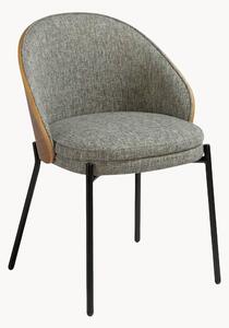 Set di 2 sedie imbottite con schienale in legno Luca