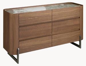 Credenza in legno con piano effetto marmo Ramón
