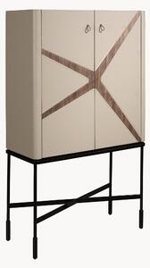 Credenza alta in pelle Elpidio