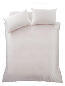 Set copripiumino e federa rosa in raso di seta per letto matrimoniale e per letto esteso 230x220 cm Silky Soft – Catherine Lansfield