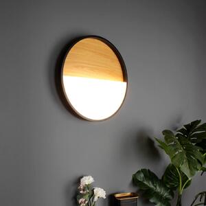 Eco-Light Applique a LED Vista, legno chiaro/nero, 40 x 40 cm