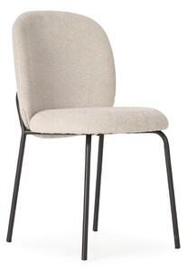 Sedie da pranzo in set nere/color crema 4 pz Daia – Marckeric