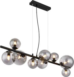 Globo Lighting lampada a sospensione in metallo nero opaco, 9x G9 LED