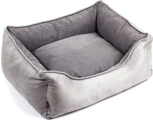 Letto per cani BOUTIQUE ZOO Premium | Misura 4: 100 x 79 x 22 cm | Letto per cani | Divano per cani, cuscino per cani, lettino per cani | GRIGIO XL