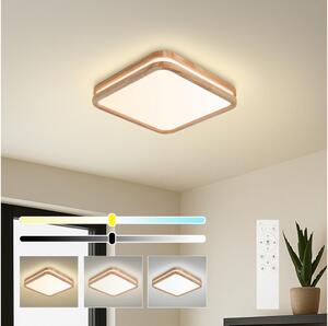 Brilagi - Lampada a LED dimmerabile MOLINA SQUARE LED/48W/230V finitura rovere 40x40 cm + telecomando