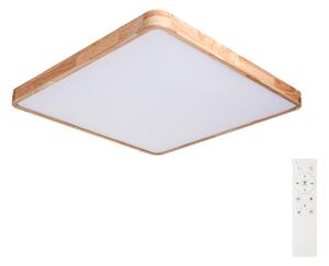 Brilagi - Lampada LED dimmerabile WOODLINE SQUARE LED/100W/230V rovere 80x80 cm + telecomando
