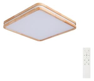Brilagi - Plafoniera dimmerabile a LED MOLINA SQUARE LED/80W/230V rovere 60x60 cm + telecomando