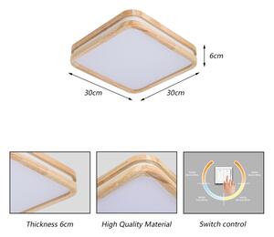 Brilagi - Plafoniera LED MOLINA SQUARE LED/32W/230V 3000/4000/6000K rovere 30x30 cm