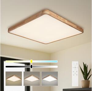 Brilagi - Lampada LED dimmerabile WOODLINE SQUARE LED/100W/230V rovere 80x80 cm + telecomando