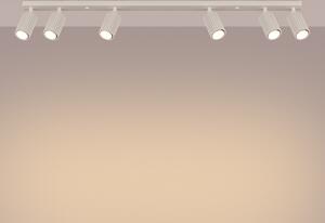 Lampada da soffitto KARBON 6L beige 6xGU10 10W alluminio 16.5x6.5x117cm Sollux Lighting