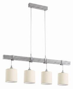 Brilagi - Lampadario LED a sospensione su cavo NUBILA 4xE27/60W/230V grigio/crema