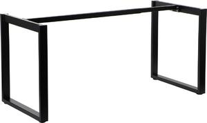 Struttura in metallo per scrivania o tavolo NY-131A, lunghezza regolabile, gambe regolabili, dimensioni 120-180x70x72,5 cm, nero