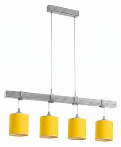 Brilagi - Lampadario LED a cavo NUBILA 4xE27/60W/230V grigio/giallo