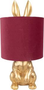 Clayre & Eef Lampada da tavolo Rabbit Ø 20x42 cm Plastica color oro rosso