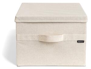 Scatola con coperchio beige in tessuto 36x46x25 cm Soft Storage Large – Bigso